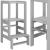 Turn de invatare inaltator multifunctional din lemn, platforma reglabila pe 3 inaltimi, 90x39x44 cm, gri Household NewTrend