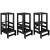 Turn de invatare inaltator multifunctional din lemn, platforma reglabila pe 3 inaltimi, 90x39x44 cm, negru Household NewTrend