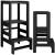 Turn de invatare inaltator multifunctional din lemn, platforma reglabila pe 3 inaltimi, 90x39x44 cm, negru Household NewTrend