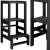 Turn de invatare inaltator multifunctional din lemn, platforma reglabila pe 3 inaltimi, 90x39x44 cm, negru Household NewTrend
