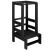 Turn de invatare inaltator multifunctional din lemn, platforma reglabila pe 3 inaltimi, 90x39x44 cm, negru Household NewTrend