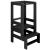Turn de invatare inaltator multifunctional din lemn, platforma reglabila pe 3 inaltimi, 90x39x44 cm, negru Household NewTrend