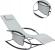Leagan tip sezlong pentru gradina 148x63x87 cm, structura otel, textilen, design ergonomic, gri deschis Household NewTrend