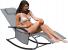 Leagan tip sezlong pentru gradina 148x63x87 cm, structura otel, textilen, design ergonomic, gri deschis Household NewTrend