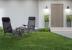 Set 2 sezlonguri pliabile 90x65x110 cm cu masuta 50x50x50 cm, textilene si cadru metalic, negru Household NewTrend