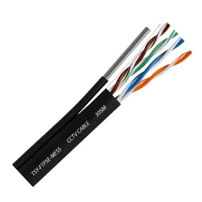 Cablu FTP autoportant'cat 5E'CUPRU 100%'305m'negru TSY-FTP5E-MESS SafetyGuard Surveillance