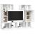 Set dulapuri TV, 6 piese, alb, lemn prelucrat GartenMobel Dekor