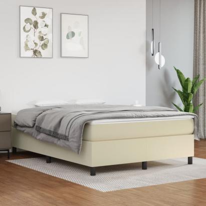 Cadru de pat, crem, 140x190 cm, piele ecologică GartenMobel Dekor