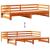 Pat zi cu extensie/sertare maro ceruit 90x190 cm lemn masiv pin GartenMobel Dekor