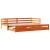 Pat zi cu extensie/sertare maro ceruit 90x190 cm lemn masiv pin GartenMobel Dekor