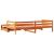 Pat zi cu extensie/sertare maro ceruit 90x190 cm lemn masiv pin GartenMobel Dekor