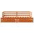 Pat zi cu extensie/sertare maro ceruit 90x190 cm lemn masiv pin GartenMobel Dekor
