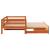 Pat zi cu extensie/sertare maro ceruit 90x190 cm lemn masiv pin GartenMobel Dekor