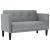 Canapea loveseat, gri deschis, 111 cm, textil GartenMobel Dekor