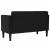 Canapea loveseat, negru, 111 cm, textil GartenMobel Dekor