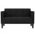 Canapea loveseat, negru, 111 cm, textil GartenMobel Dekor