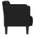 Canapea loveseat, negru, 111 cm, textil GartenMobel Dekor