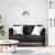 Canapea loveseat, negru, 111 cm, textil GartenMobel Dekor
