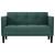 Canapea loveseat, verde închis, 111 cm, textil GartenMobel Dekor