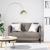 Canapea loveseat, taupe, 111 cm, textil GartenMobel Dekor