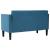 Canapea loveseat, albastru, 111 cm, catifea GartenMobel Dekor