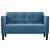 Canapea loveseat, albastru, 111 cm, catifea GartenMobel Dekor