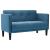 Canapea loveseat, albastru, 111 cm, catifea GartenMobel Dekor