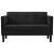 Canapea loveseat, negru, 111 cm, catifea GartenMobel Dekor