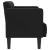 Canapea loveseat, negru, 111 cm, catifea GartenMobel Dekor