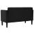 Canapea loveseat, negru, 111 cm, catifea GartenMobel Dekor