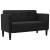 Canapea loveseat, negru, 111 cm, catifea GartenMobel Dekor