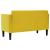 Canapea loveseat, galben, 111 cm, catifea GartenMobel Dekor