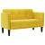 Canapea loveseat, galben, 111 cm, catifea GartenMobel Dekor