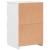 Noptiere, 2 buc., alb extralucios, 40x35x62,5 cm, lemn compozit GartenMobel Dekor