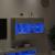 Comodă TV de perete cu lumini LED, gri sonoma, 98,5x30x60,5 cm GartenMobel Dekor