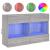 Comodă TV de perete cu lumini LED, gri sonoma, 98,5x30x60,5 cm GartenMobel Dekor