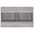 Comodă TV de perete cu lumini LED, gri sonoma, 98,5x30x60,5 cm GartenMobel Dekor