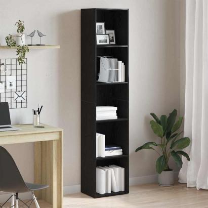 Dulap de cărți din stejar negru 40x30x189 cm, lemn stratificat GartenMobel Dekor