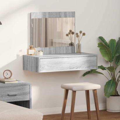 Masă de Machiaj cu sertar Gri 83 x 40 x 70 cm Lemn compozit GartenMobel Dekor