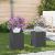 Suporturi pentru plante 2 pcs Negru 24 x 24 x 35 cm Oțel GartenMobel Dekor