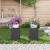 Suporturi pentru plante 2 pcs Negru 24 x 24 x 35 cm Oțel GartenMobel Dekor