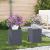 Suporturi pentru plante 2 pcs Antracit 24 x 24 x 35 cm Oțel GartenMobel Dekor