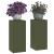 Suporturi pentru plante 2 pcs Olivengrønn 24 x 24 x 55 cm Oțel GartenMobel Dekor