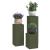 Suporturi pentru plante 3 pcs Olivengrønn 24 x 24 x 75 cm Oțel GartenMobel Dekor