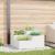 Vază pentru Grădină Alb 80 x 80 x 48 cm Oțel GartenMobel Dekor