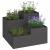 Vază pentru Grădină Negru 100 x 100 x 60 cm Oțel GartenMobel Dekor