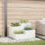 Vază pentru Grădină Alb 100 x 100 x 60 cm Oțel GartenMobel Dekor