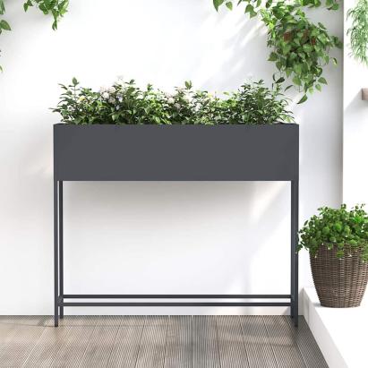 Ghiveci ridicat pentru grădină Antracit 100 x 26 x 82 cm Oțel GartenMobel Dekor