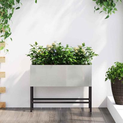 Ghiveci ridicat pentru grădină Argintiu 60 x 26 x 45 cm GartenMobel Dekor