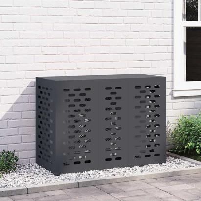 Husă pentru aer condiționat Antracit 110 x 50 x 80 cm Oțel GartenMobel Dekor